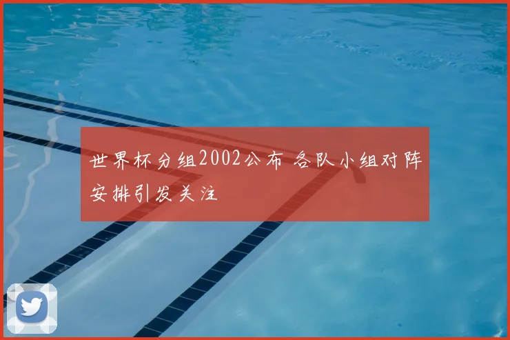 世界杯分组2002公布 各队小组对阵安排引发关注